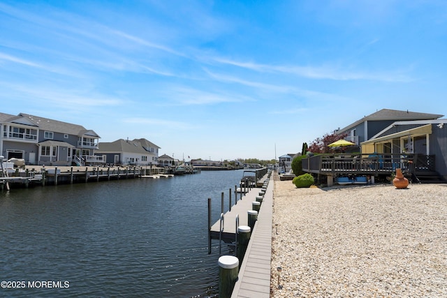 1107 Uranus Ct, Forked River, NJ 08731 - dock area with a residential view and a water view
