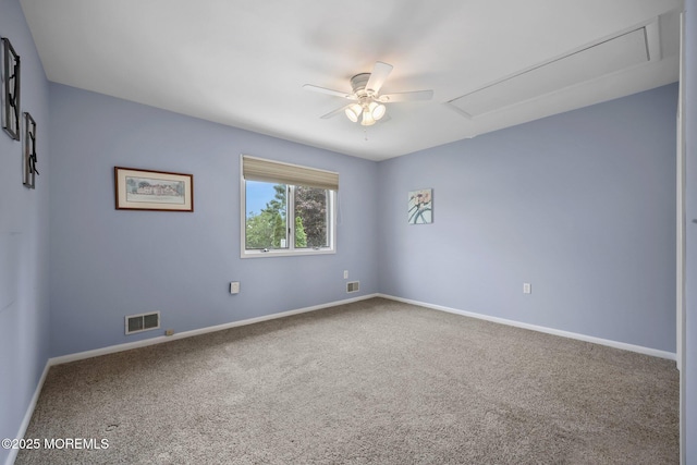 1 Independence Way, Howell, NJ 07731 - carpeted empty room featuring attic access, a ceiling fan, and baseboards