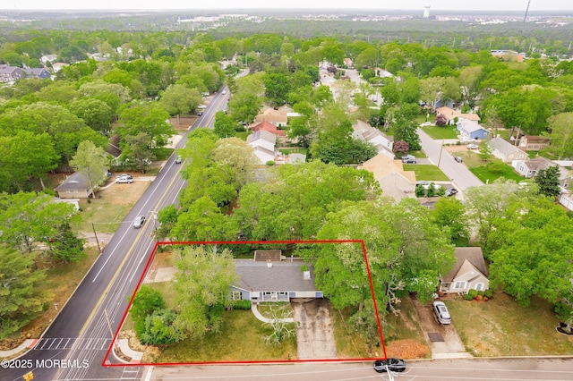 1015 Barnacle Dr, Manahawkin, NJ 08050 - aerial view of residential area featuring property parcel outlined