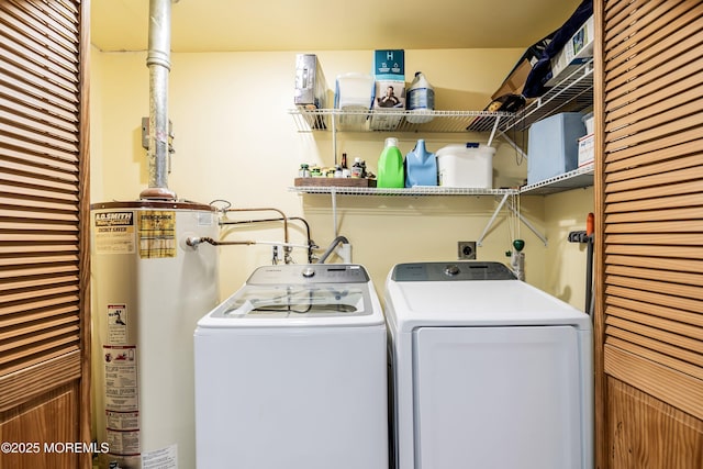 1015 Barnacle Dr, Manahawkin, NJ 08050 - laundry area with gas water heater and independent washer and dryer