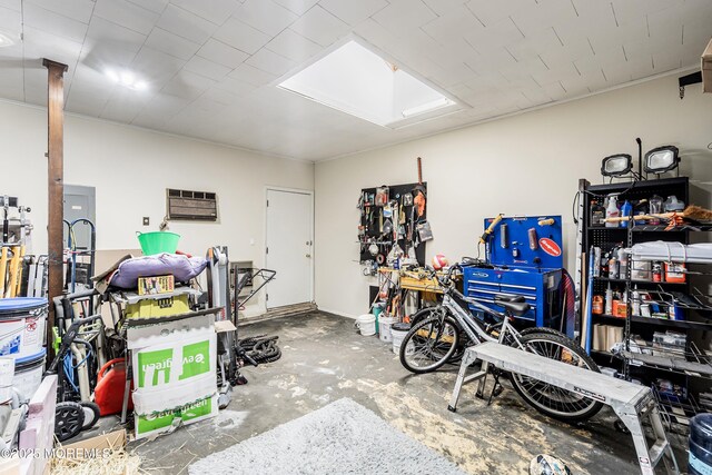1015 Barnacle Dr, Manahawkin, NJ 08050 - garage with a wall unit AC