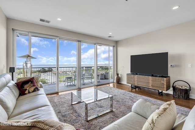 432 Ocean Blvd N Unit 506, Long Branch, NJ 07740 - living area with recessed lighting and wood finished floors