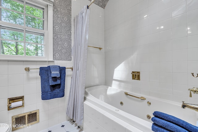 49 Crane Ct, Middletown, NJ 07748 - full bath with tile walls and a combined bath / shower with jetted tub