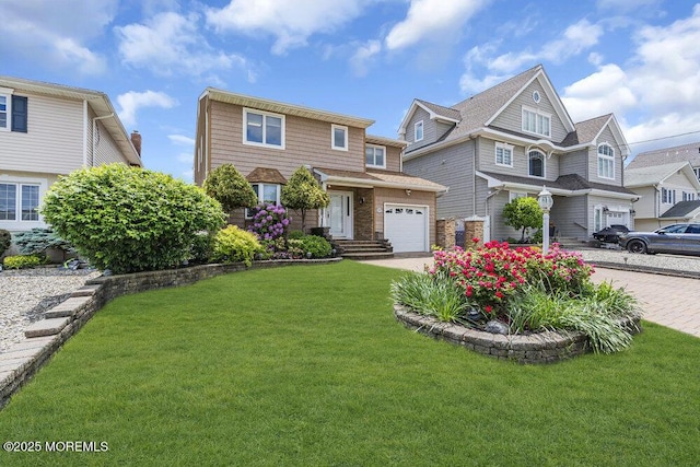 221 Bay Stream Dr, Toms River, NJ 08753 - view of front facade featuring driveway, a garage, and a front yard