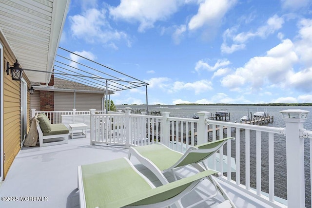 221 Bay Stream Dr, Toms River, NJ 08753 - wooden terrace featuring a water view