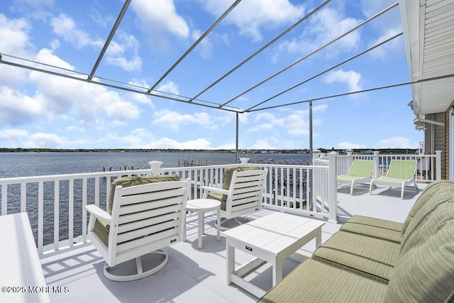 221 Bay Stream Dr, Toms River, NJ 08753 - view of patio featuring a water view