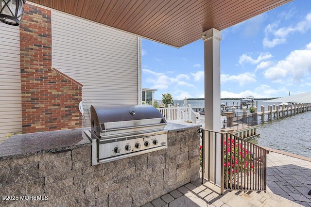 221 Bay Stream Dr, Toms River, NJ 08753 - view of patio / terrace with a water view