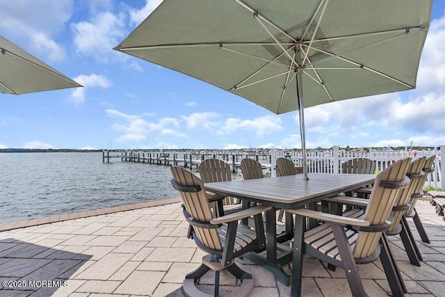 221 Bay Stream Dr, Toms River, NJ 08753 - view of patio with a water view and outdoor dining area
