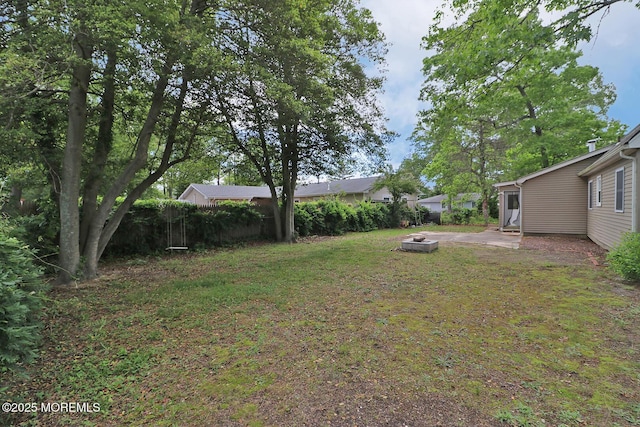 122 Oakwood Pl, Forked River, NJ 08731 - view of yard with a fire pit and a patio area