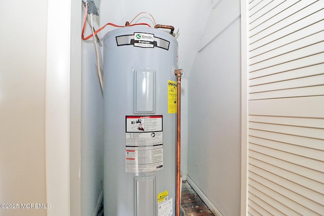 122 Oakwood Pl, Forked River, NJ 08731 - utility room featuring electric water heater