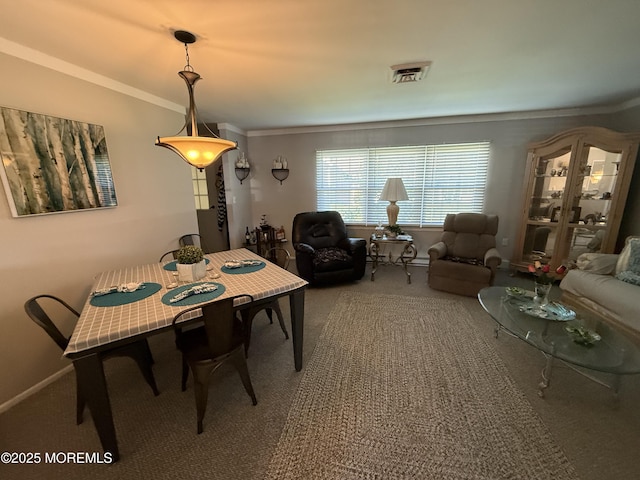 1134A Argyll Cir, Lakewood, NJ 08701 - dining room with carpet floors, ornamental molding, and baseboards
