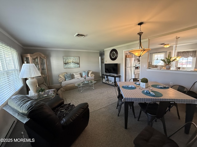 1134A Argyll Cir, Lakewood, NJ 08701 - carpeted dining area featuring ornamental molding