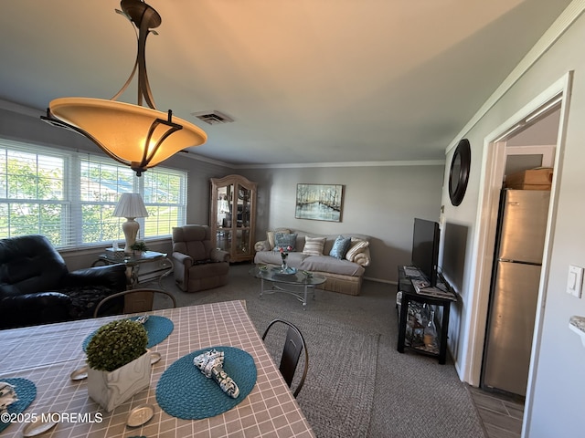 1134A Argyll Cir, Lakewood, NJ 08701 - carpeted living area featuring crown molding