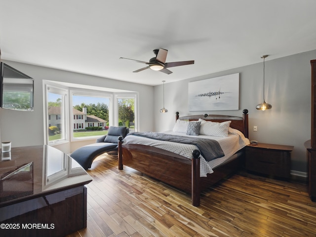 50 Locust Ct, Freehold, NJ 07728 - bedroom with wood finished floors and ceiling fan