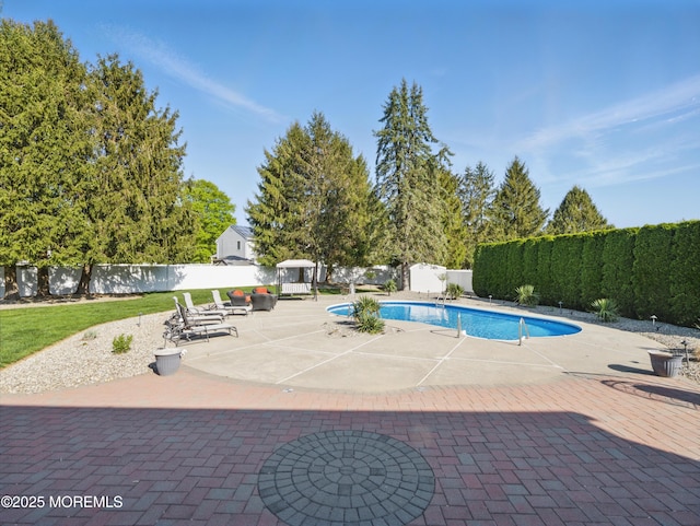 50 Locust Ct, Freehold, NJ 07728 - view of pool with a fenced backyard and a patio area
