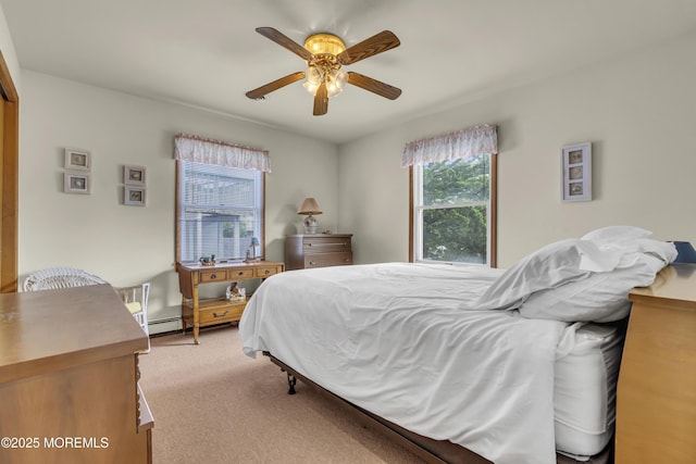 37 N 4th St, Surf City, NJ 08008 - bedroom featuring multiple windows, carpet, and ceiling fan