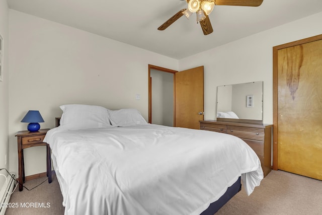 37 N 4th St, Surf City, NJ 08008 - bedroom with light carpet and a ceiling fan