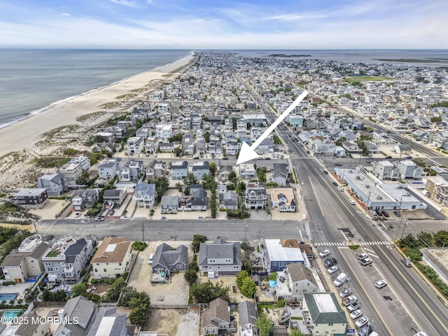37 N 4th St, Surf City, NJ 08008 - aerial view of property and surrounding area featuring expansive coastline and nearby suburban area