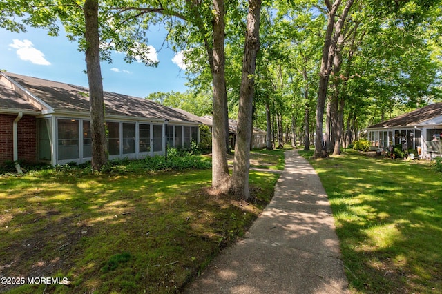 65C Dorchester Dr, Lakewood, NJ 08701 - view of grassy yard with a sunroom