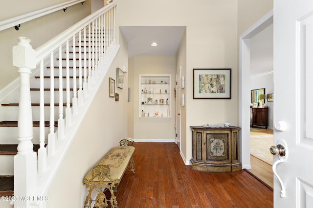 2060 Benjamin Cir, Wall, NJ 07719 - stairway featuring wood finished floors, baseboards, and recessed lighting