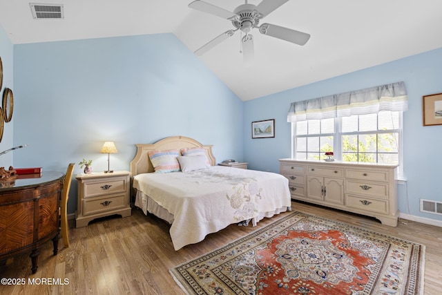 2060 Benjamin Cir, Wall, NJ 07719 - bedroom featuring vaulted ceiling, wood finished floors, and a ceiling fan