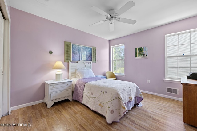 2060 Benjamin Cir, Wall, NJ 07719 - bedroom featuring light wood-style flooring, baseboards, and ceiling fan