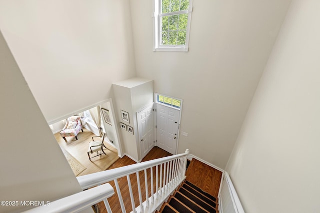 2060 Benjamin Cir, Wall, NJ 07719 - stairway featuring wood finished floors and a towering ceiling