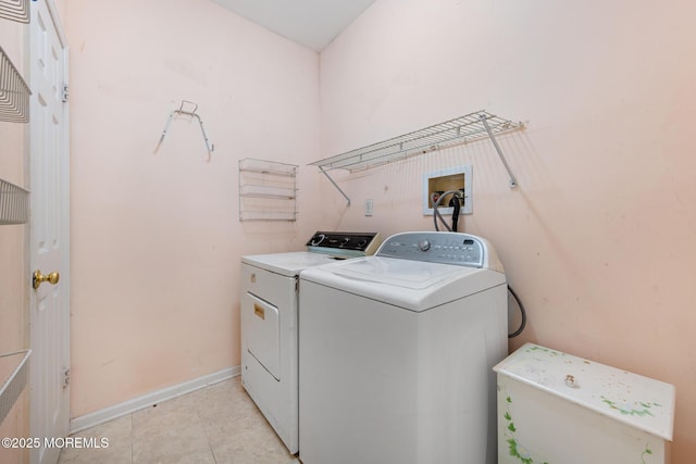 2060 Benjamin Cir, Wall, NJ 07719 - laundry room featuring washer and dryer, baseboards, and light tile patterned floors