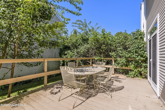 2060 Benjamin Cir, Wall, NJ 07719 - wooden deck with outdoor dining space