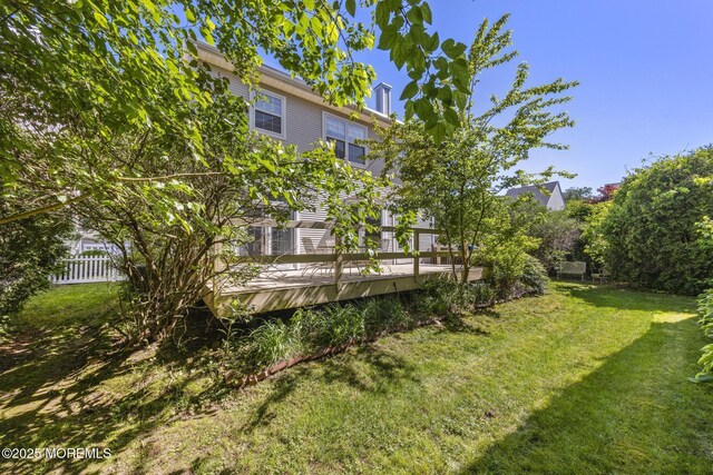 2060 Benjamin Cir, Wall, NJ 07719 - view of yard featuring a wooden deck