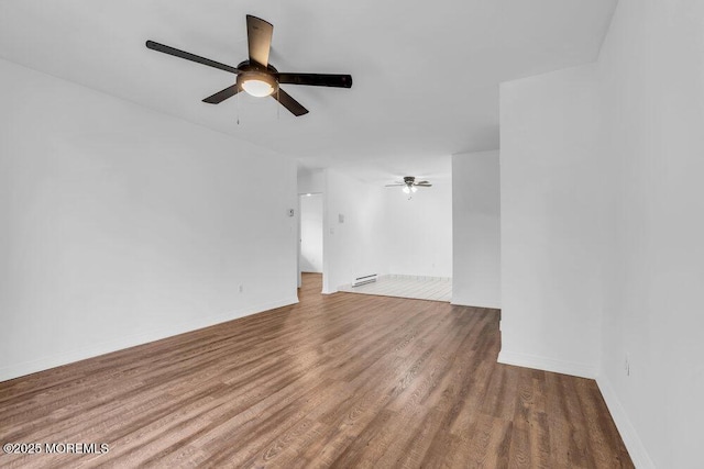 1320 State Route 71 Unit 202, Belmar, NJ 07719 - empty room featuring ceiling fan, wood finished floors, and baseboards