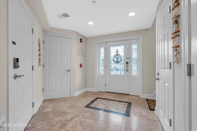 21 Blaine Ave Unit 10, Seaside Heights, NJ 08751 - foyer featuring baseboards, recessed lighting, and light tile patterned flooring