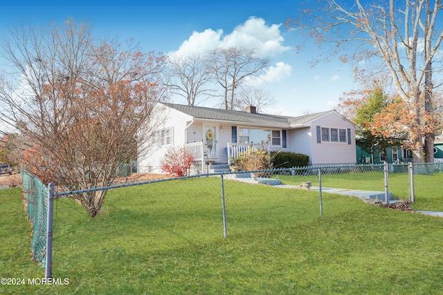 18 Lillie Rd, Toms River, NJ 08753 - single story home with a chimney and a porch