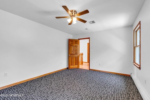 668 Hyson Rd, Jackson, NJ 08527 - unfurnished room with a ceiling fan, carpet floors, and baseboards