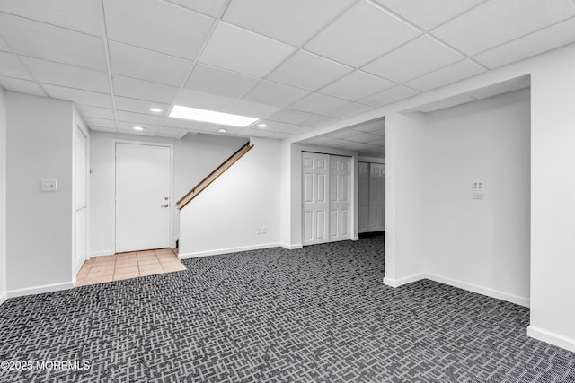 668 Hyson Rd, Jackson, NJ 08527 - finished basement with baseboards, carpet floors, recessed lighting, and a drop ceiling