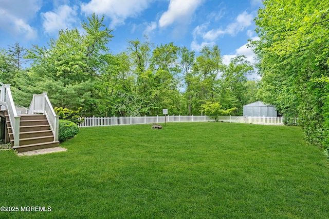 668 Hyson Rd, Jackson, NJ 08527 - view of yard featuring stairway and a wooden deck
