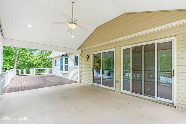 668 Hyson Rd, Jackson, NJ 08527 - view of patio with a ceiling fan and a deck