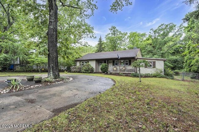 24 Delaware Trl, Browns Mills, NJ 08015 - single story home with curved driveway and covered porch