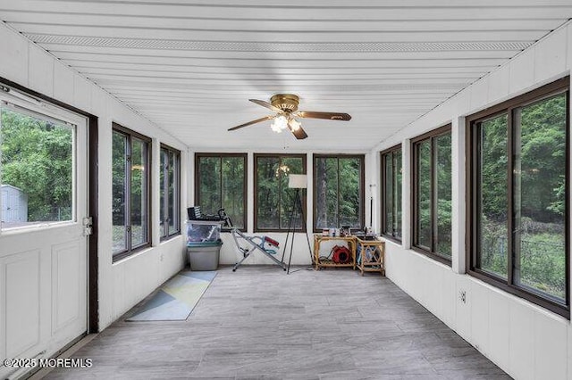 24 Delaware Trl, Browns Mills, NJ 08015 - sunroom / solarium featuring healthy amount of natural light and ceiling fan
