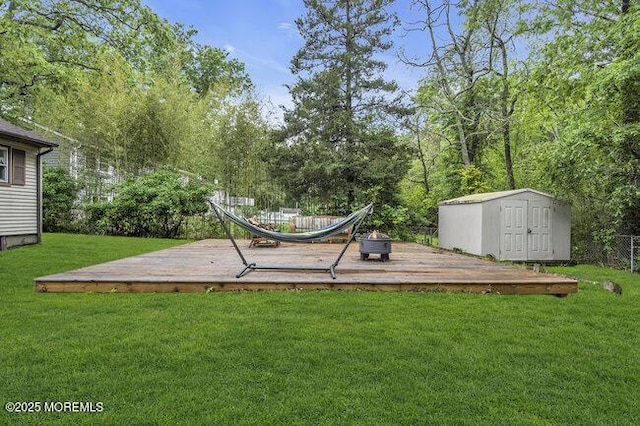 24 Delaware Trl, Browns Mills, NJ 08015 - view of grassy yard with a wooden deck