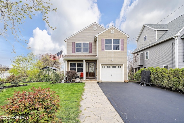 37 Florence Ave, Leonardo, NJ 07737 - traditional-style home with a front yard, driveway, and a garage