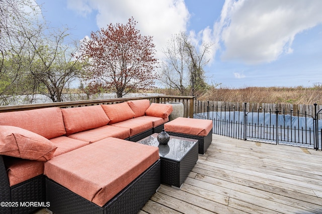 37 Florence Ave, Leonardo, NJ 07737 - wooden deck with outdoor lounge area
