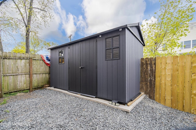 37 Florence Ave, Leonardo, NJ 07737 - view of shed featuring a fenced backyard