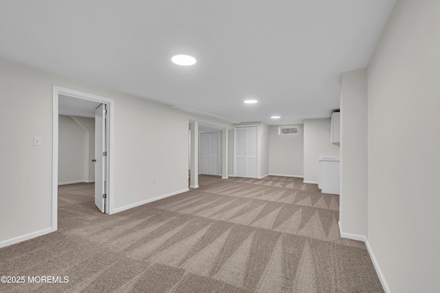 18 Heritage Dr, Edison, NJ 08820 - finished basement with carpet, baseboards, and recessed lighting