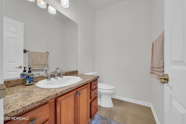 208 Bradwick Way, Marlboro, NJ 07746 - bathroom with vanity, toilet, baseboards, and tile patterned floors