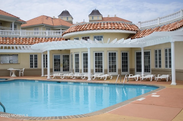 17 Riviera Dr, Long Branch, NJ 07740 - community pool featuring a pergola, french doors, and a patio