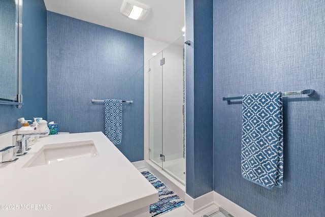 17 Riviera Dr, Long Branch, NJ 07740 - bathroom with a stall shower and vanity