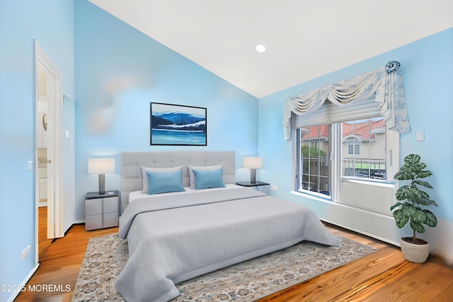 17 Riviera Dr, Long Branch, NJ 07740 - bedroom featuring wood finished floors and lofted ceiling