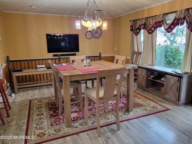 157 Taylors Mills Rd, Englishtown, NJ 07726 - dining area with hardwood / wood-style flooring, ornamental molding, and a chandelier