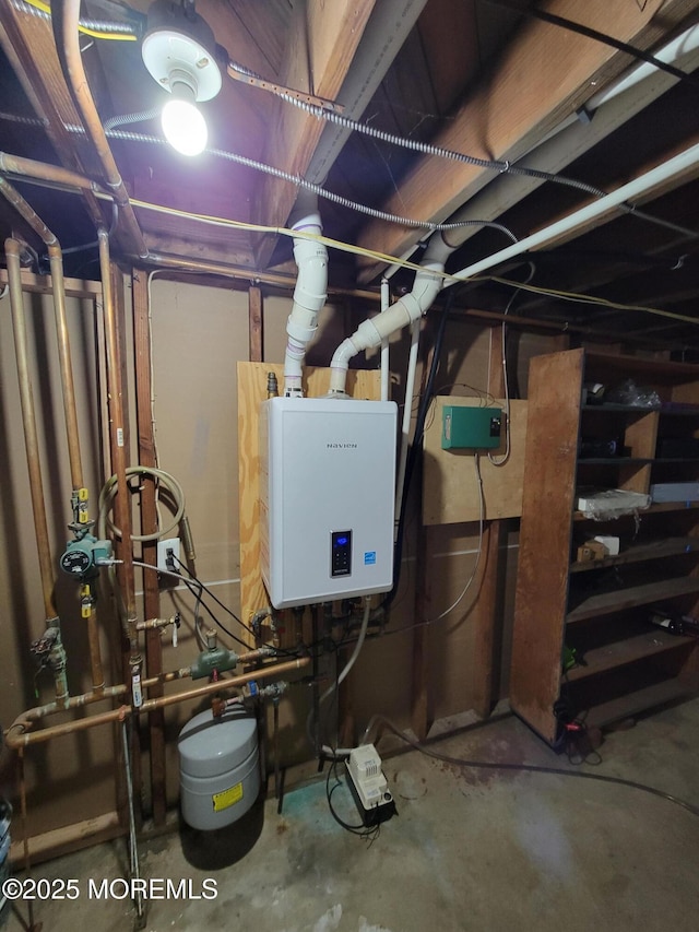 157 Taylors Mills Rd, Englishtown, NJ 07726 - utility room with water heater